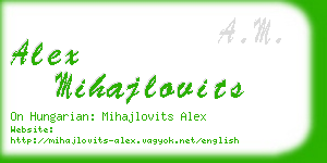 alex mihajlovits business card